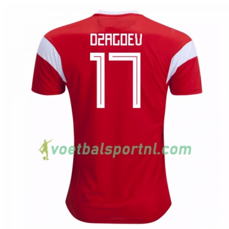 Rusland Dzagoev 17 Thuis Shirt WK voetbal 2018